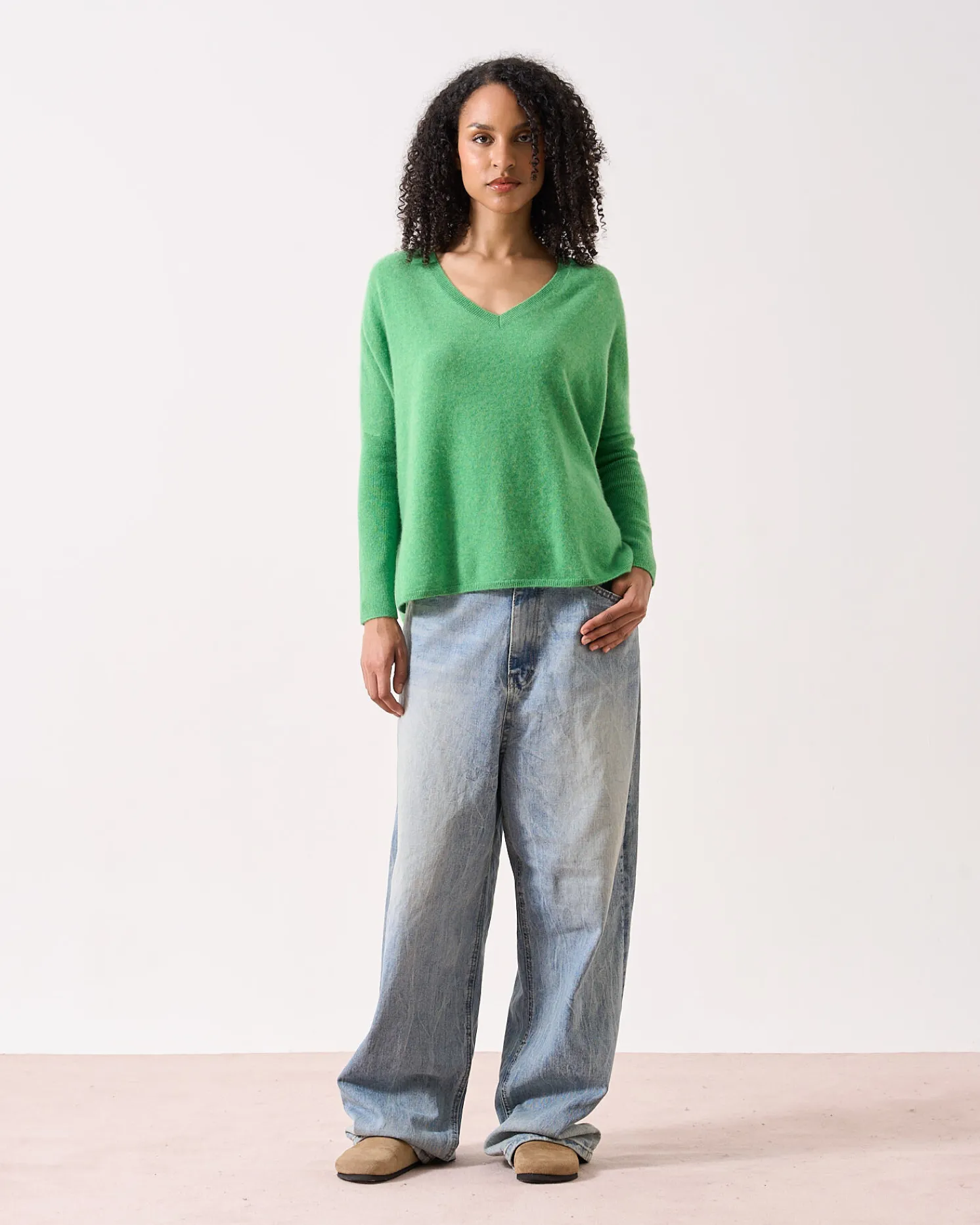 Absolut Cashmere Camille<DAMES V-Hals|Poncho'S
