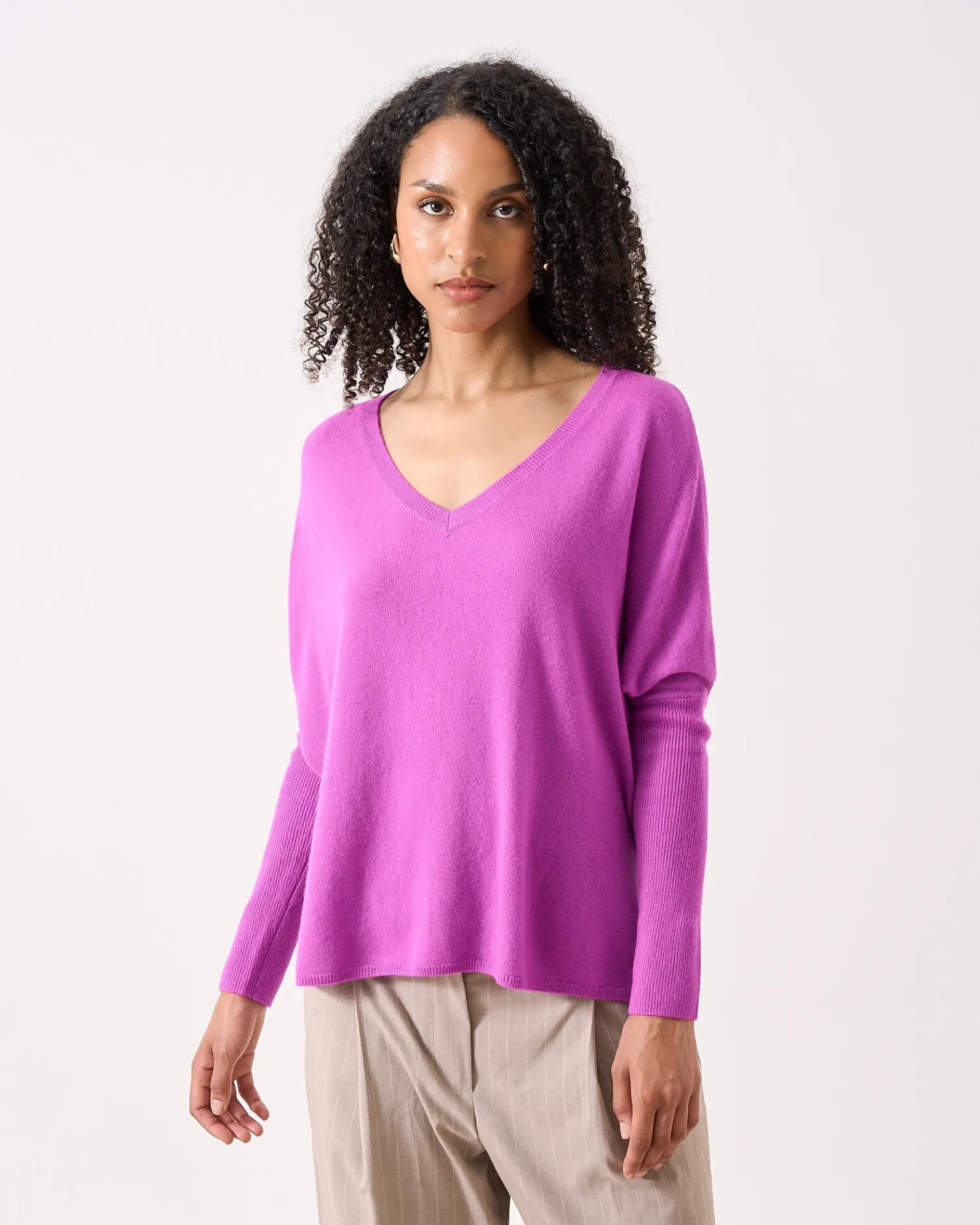 Absolut Cashmere Camille<DAMES V-Hals|Poncho'S