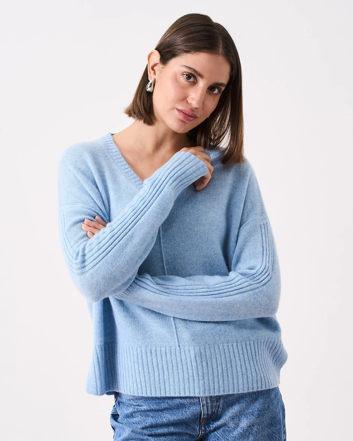 Absolut Cashmere Claudie<DAMES V-Hals|100% Kasjmier