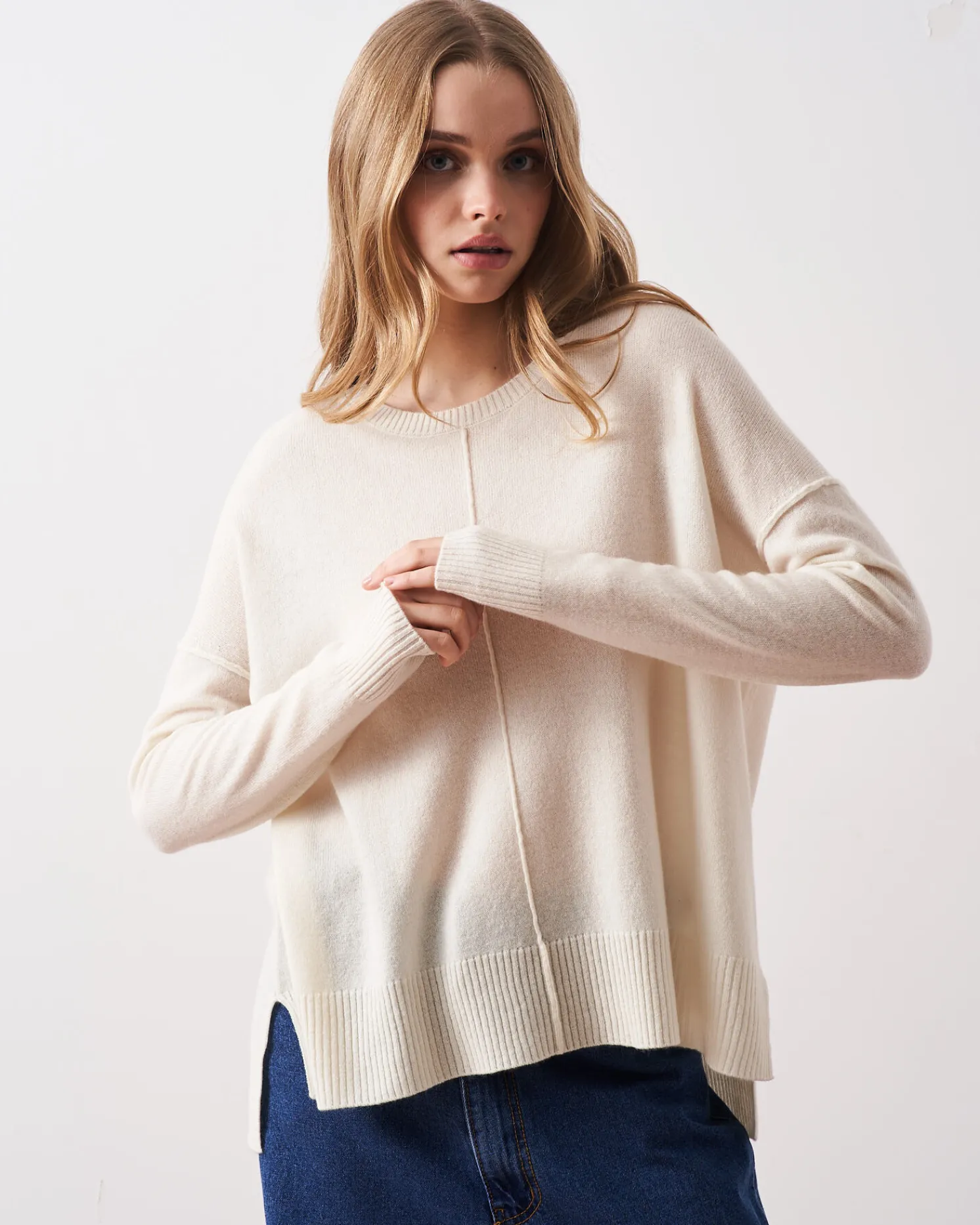 Absolut Cashmere Kenza<DAMES Ronde Hals|100% Kasjmier