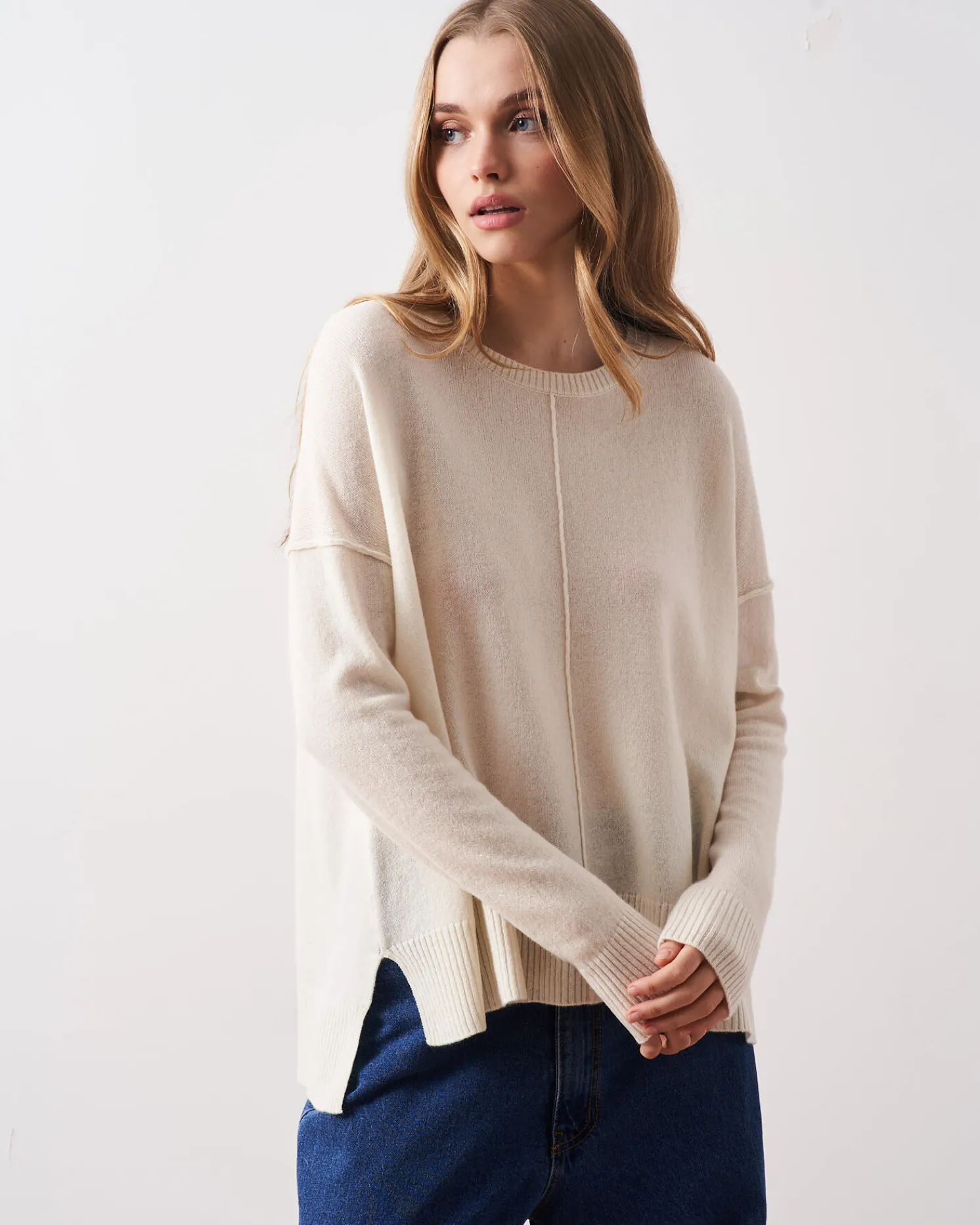 Absolut Cashmere Kenza<DAMES Ronde Hals|100% Kasjmier
