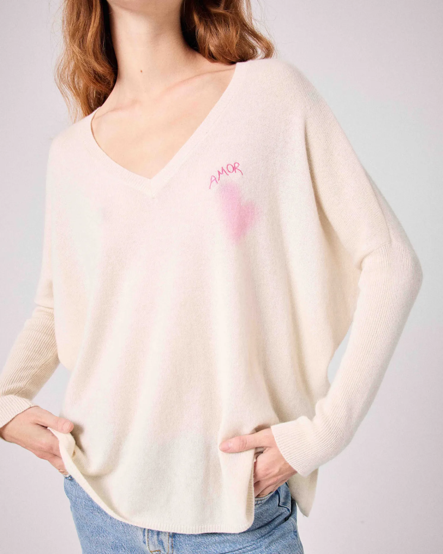 Absolut Cashmere Malania<DAMES V-Hals|100% Kasjmier